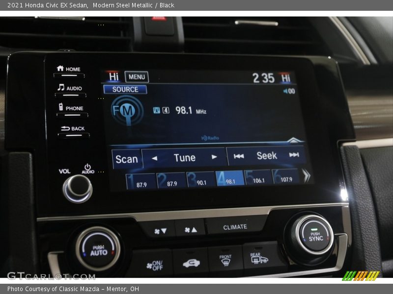 Modern Steel Metallic / Black 2021 Honda Civic EX Sedan
