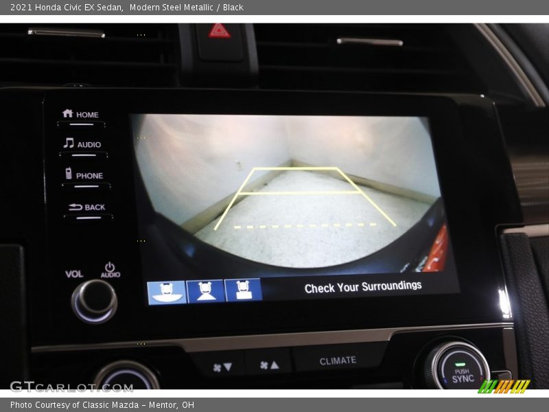 Modern Steel Metallic / Black 2021 Honda Civic EX Sedan