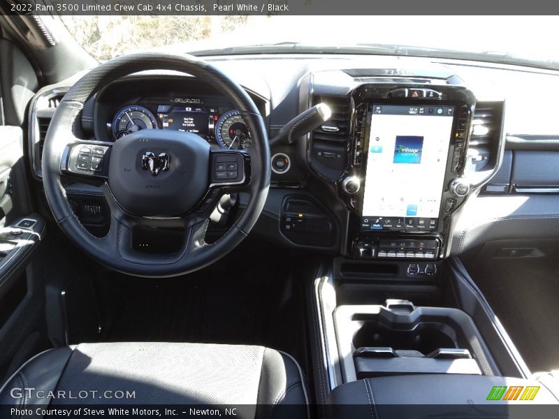Pearl White / Black 2022 Ram 3500 Limited Crew Cab 4x4 Chassis