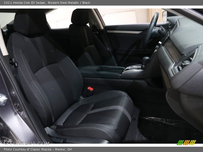 Modern Steel Metallic / Black 2021 Honda Civic EX Sedan
