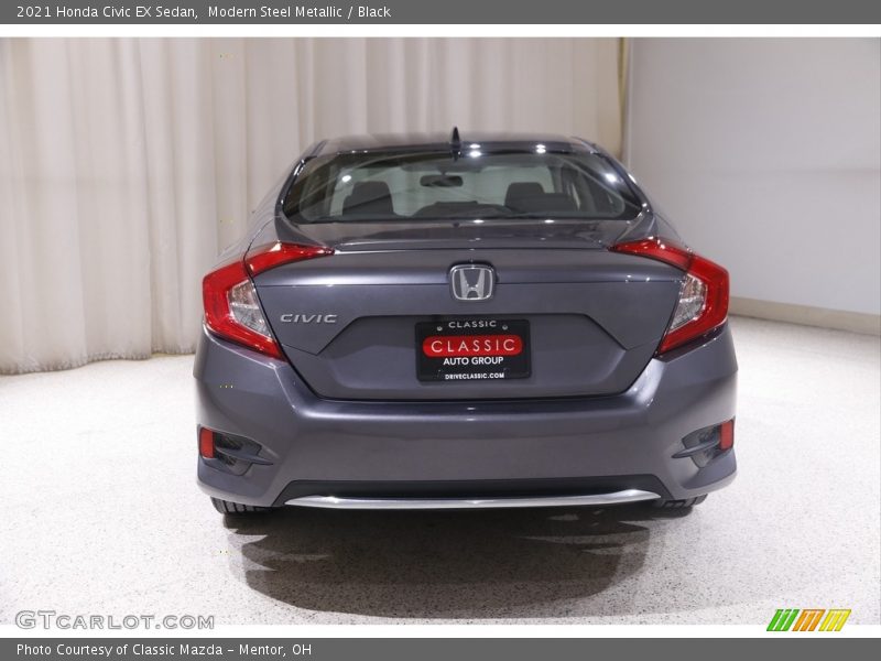 Modern Steel Metallic / Black 2021 Honda Civic EX Sedan