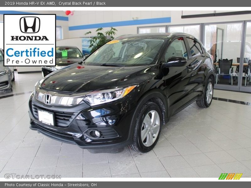 Crystal Black Pearl / Black 2019 Honda HR-V EX AWD