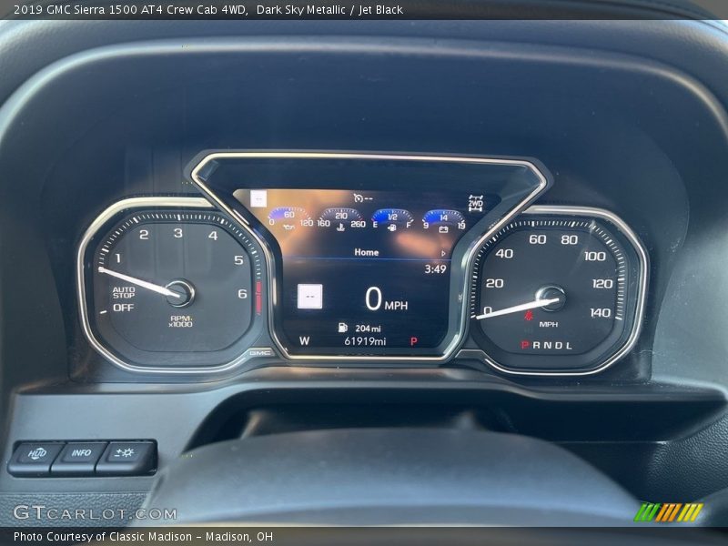 Dark Sky Metallic / Jet Black 2019 GMC Sierra 1500 AT4 Crew Cab 4WD