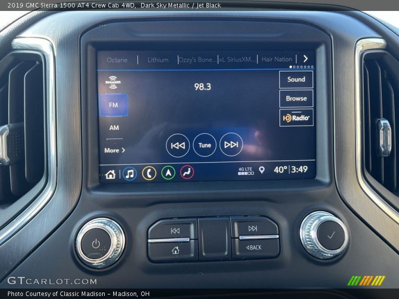 Dark Sky Metallic / Jet Black 2019 GMC Sierra 1500 AT4 Crew Cab 4WD