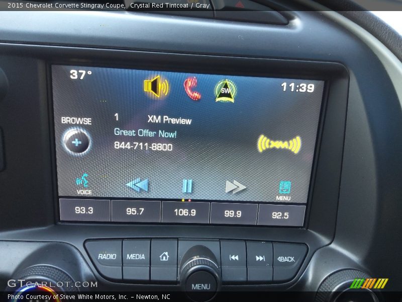 Controls of 2015 Corvette Stingray Coupe