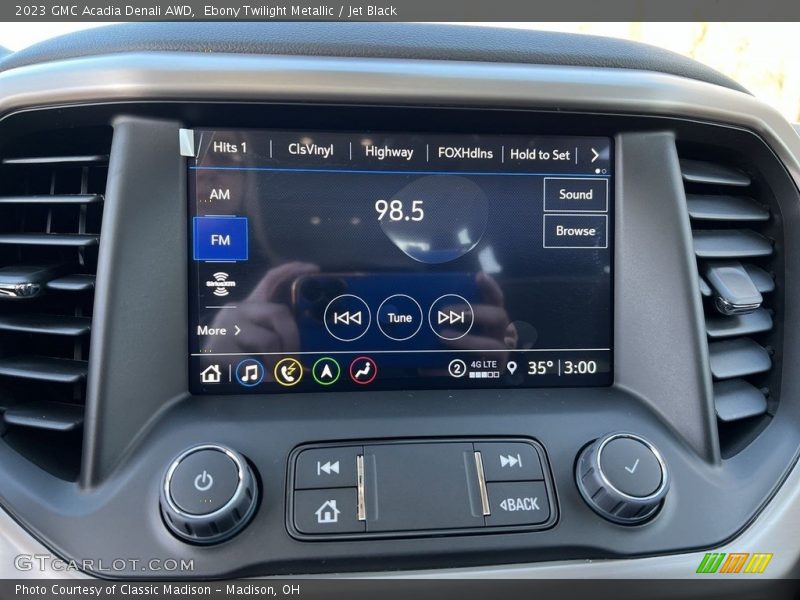 Controls of 2023 Acadia Denali AWD