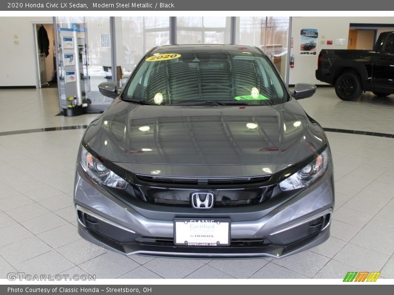 Modern Steel Metallic / Black 2020 Honda Civic LX Sedan
