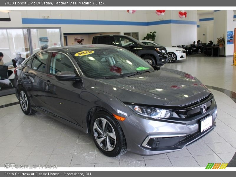 Modern Steel Metallic / Black 2020 Honda Civic LX Sedan