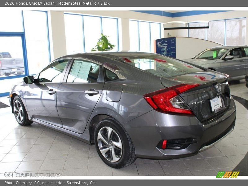 Modern Steel Metallic / Black 2020 Honda Civic LX Sedan