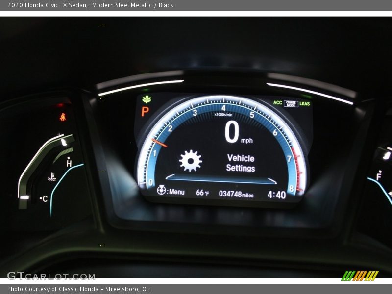 Modern Steel Metallic / Black 2020 Honda Civic LX Sedan