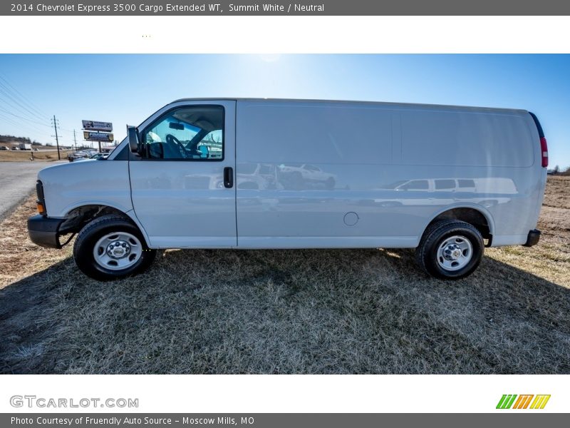Summit White / Neutral 2014 Chevrolet Express 3500 Cargo Extended WT