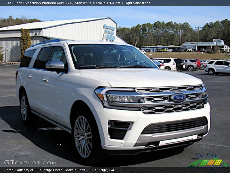 Star White Metallic Tri-Coat / Light Sandstone 2023 Ford Expedition Platinum Max 4x4