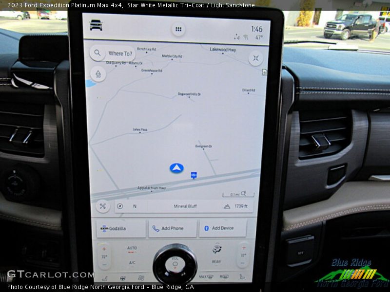 Star White Metallic Tri-Coat / Light Sandstone 2023 Ford Expedition Platinum Max 4x4