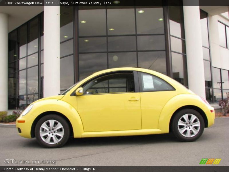 Sunflower Yellow / Black 2008 Volkswagen New Beetle S Coupe