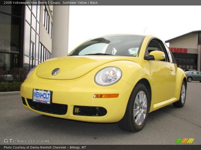 Sunflower Yellow / Black 2008 Volkswagen New Beetle S Coupe