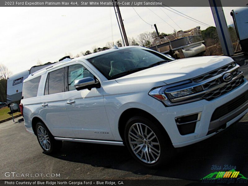 Star White Metallic Tri-Coat / Light Sandstone 2023 Ford Expedition Platinum Max 4x4