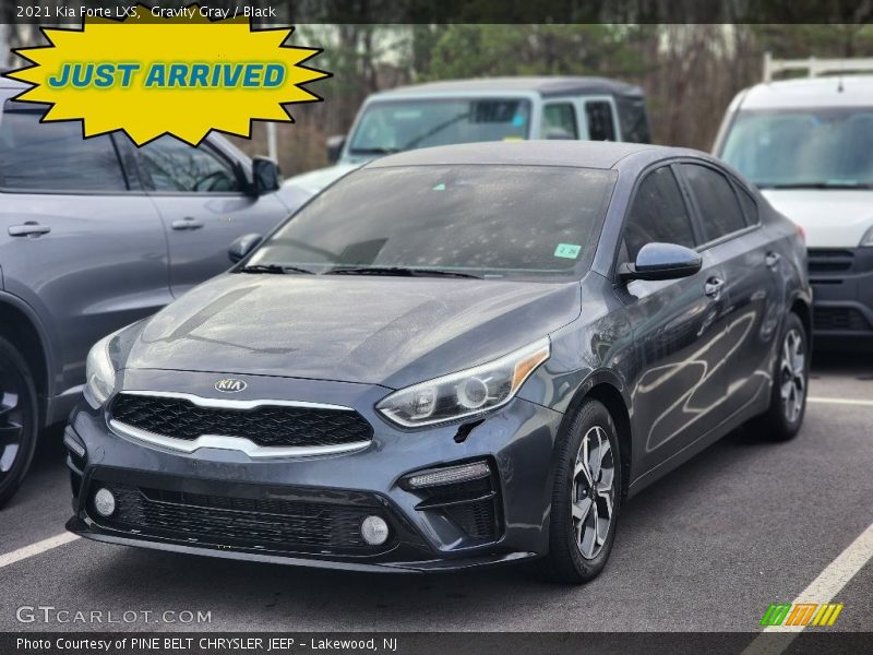 Gravity Gray / Black 2021 Kia Forte LXS