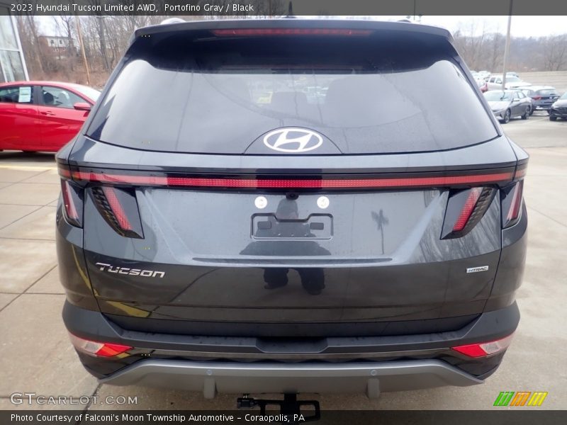 Portofino Gray / Black 2023 Hyundai Tucson Limited AWD