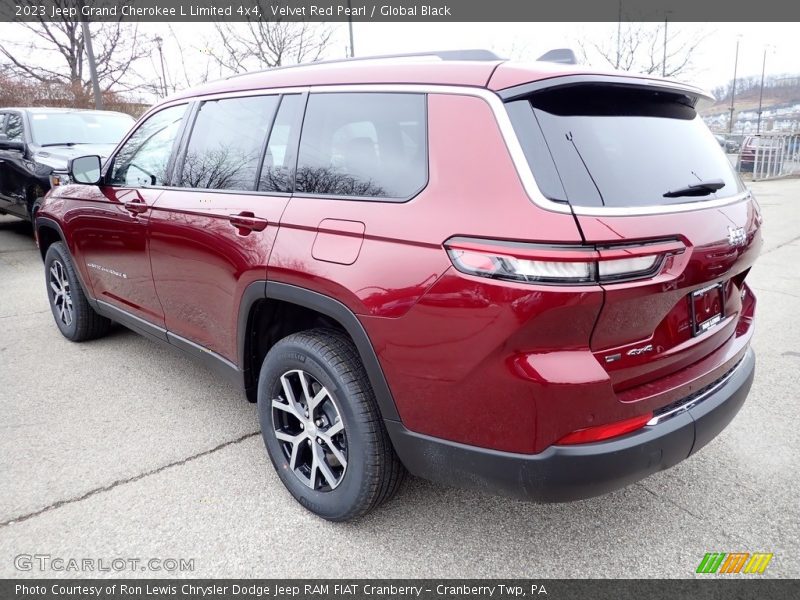 Velvet Red Pearl / Global Black 2023 Jeep Grand Cherokee L Limited 4x4