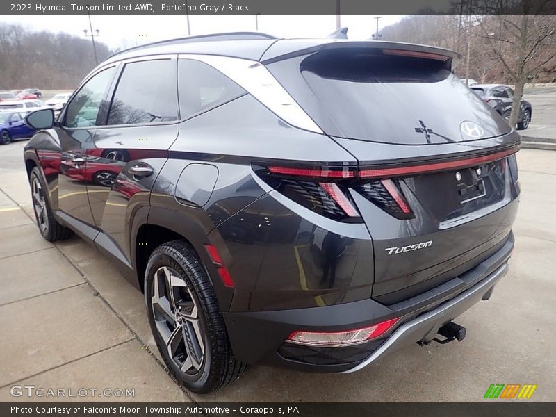 Portofino Gray / Black 2023 Hyundai Tucson Limited AWD