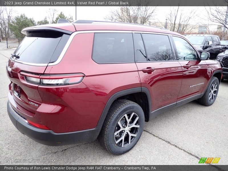 Velvet Red Pearl / Global Black 2023 Jeep Grand Cherokee L Limited 4x4