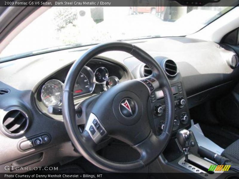 Dark Steel Gray Metallic / Ebony 2009 Pontiac G6 V6 Sedan