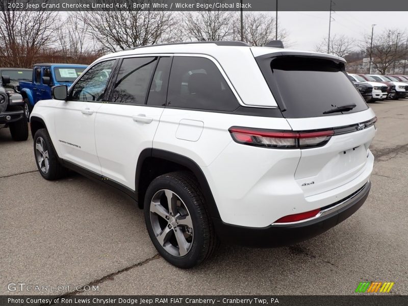 Bright White / Wicker Beige/Global Black 2023 Jeep Grand Cherokee Limited 4x4