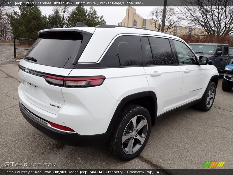 Bright White / Wicker Beige/Global Black 2023 Jeep Grand Cherokee Limited 4x4