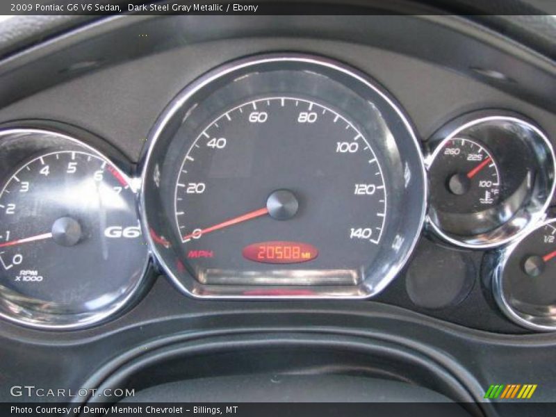 Dark Steel Gray Metallic / Ebony 2009 Pontiac G6 V6 Sedan
