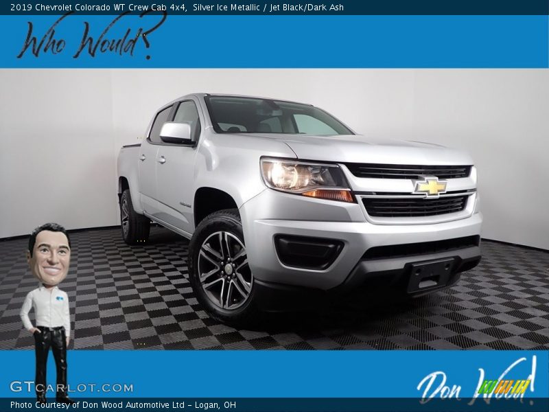 Silver Ice Metallic / Jet Black/Dark Ash 2019 Chevrolet Colorado WT Crew Cab 4x4