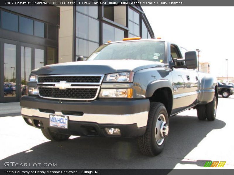 Blue Granite Metallic / Dark Charcoal 2007 Chevrolet Silverado 3500HD Classic LT Crew Cab 4x4 Dually