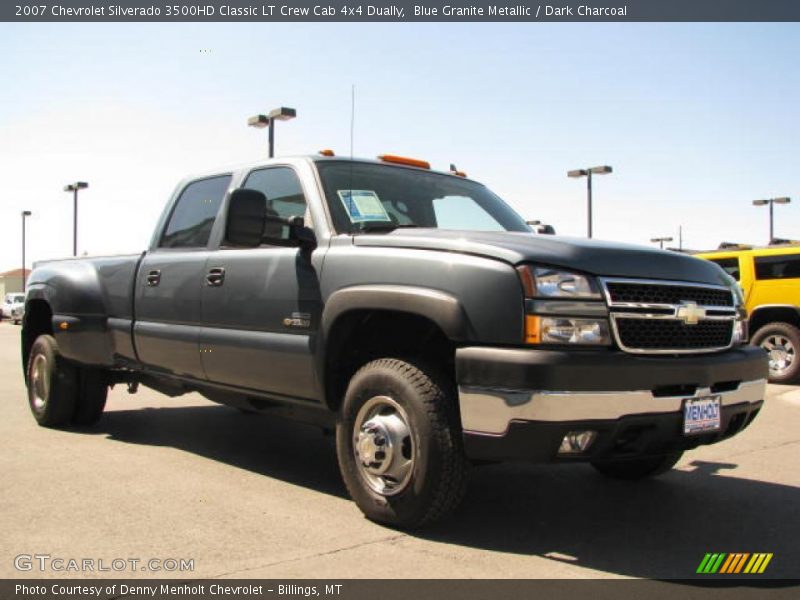 Blue Granite Metallic / Dark Charcoal 2007 Chevrolet Silverado 3500HD Classic LT Crew Cab 4x4 Dually