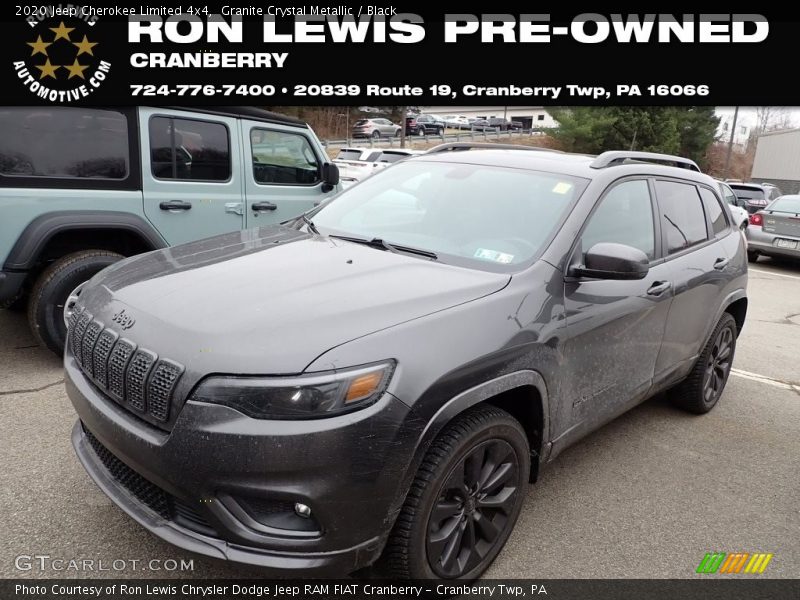 Granite Crystal Metallic / Black 2020 Jeep Cherokee Limited 4x4