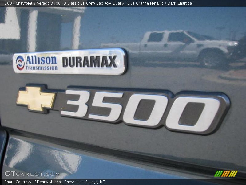 Blue Granite Metallic / Dark Charcoal 2007 Chevrolet Silverado 3500HD Classic LT Crew Cab 4x4 Dually