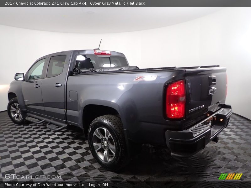 Cyber Gray Metallic / Jet Black 2017 Chevrolet Colorado Z71 Crew Cab 4x4
