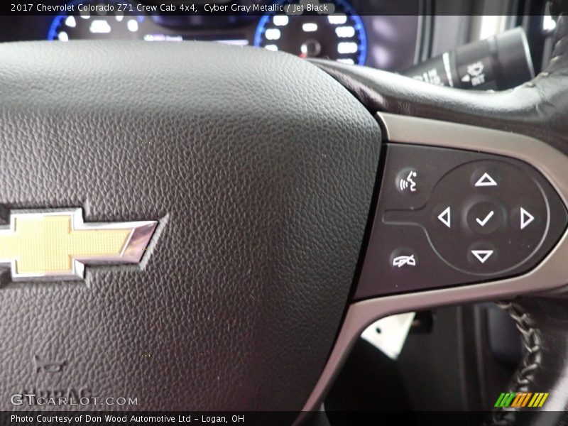 Cyber Gray Metallic / Jet Black 2017 Chevrolet Colorado Z71 Crew Cab 4x4