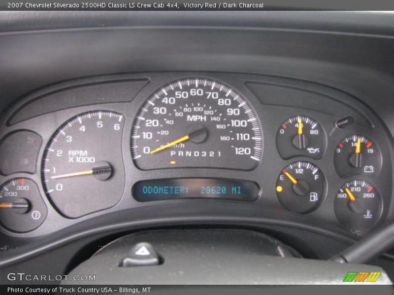 Victory Red / Dark Charcoal 2007 Chevrolet Silverado 2500HD Classic LS Crew Cab 4x4