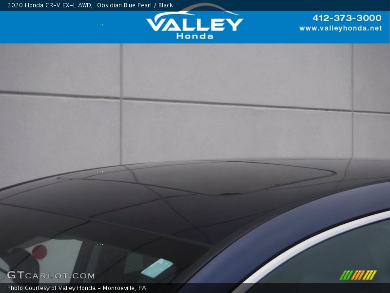 Obsidian Blue Pearl / Black 2020 Honda CR-V EX-L AWD