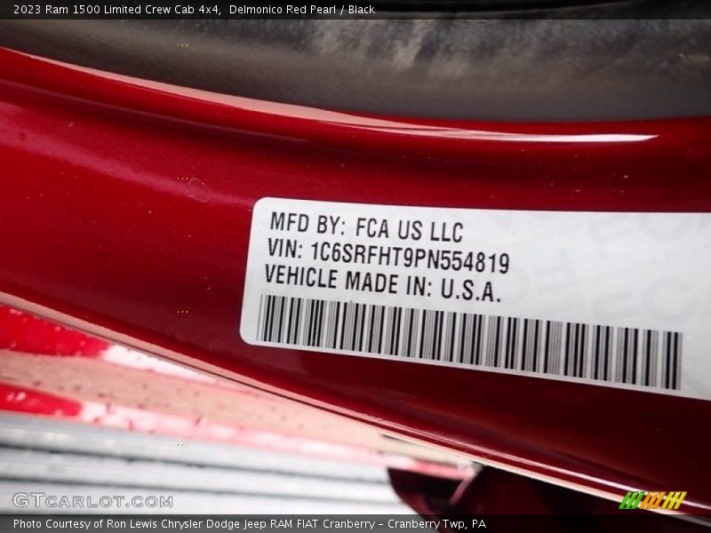 Delmonico Red Pearl / Black 2023 Ram 1500 Limited Crew Cab 4x4
