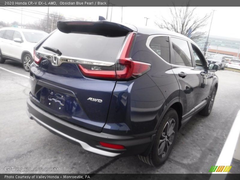 Obsidian Blue Pearl / Black 2020 Honda CR-V EX-L AWD