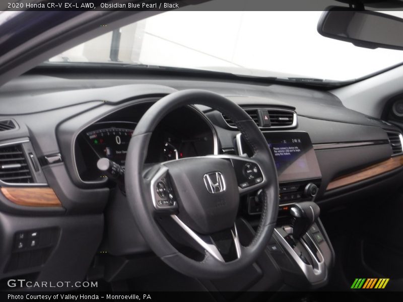 Obsidian Blue Pearl / Black 2020 Honda CR-V EX-L AWD