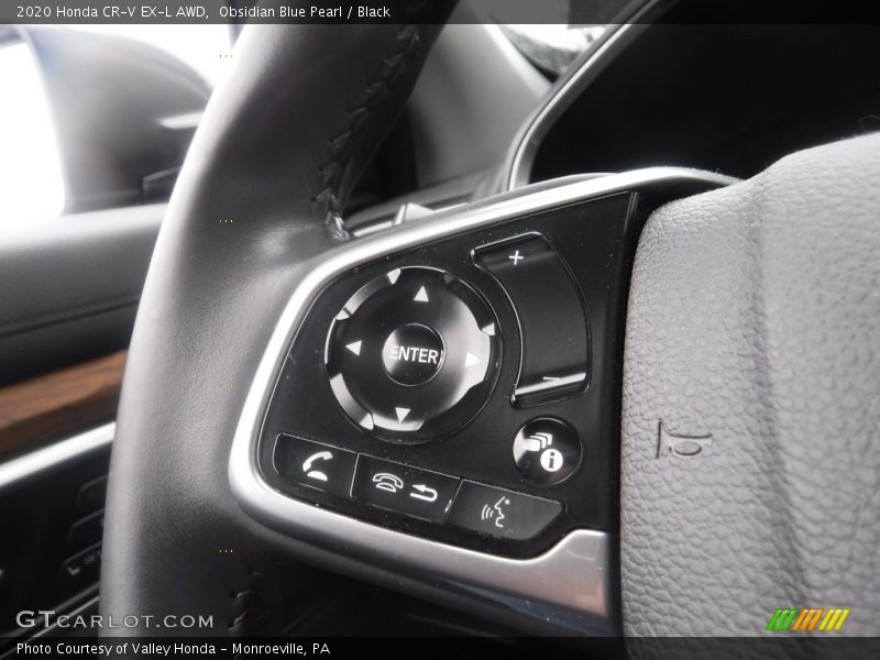 Obsidian Blue Pearl / Black 2020 Honda CR-V EX-L AWD