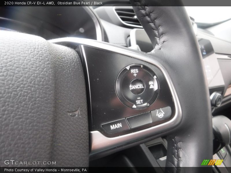 Obsidian Blue Pearl / Black 2020 Honda CR-V EX-L AWD