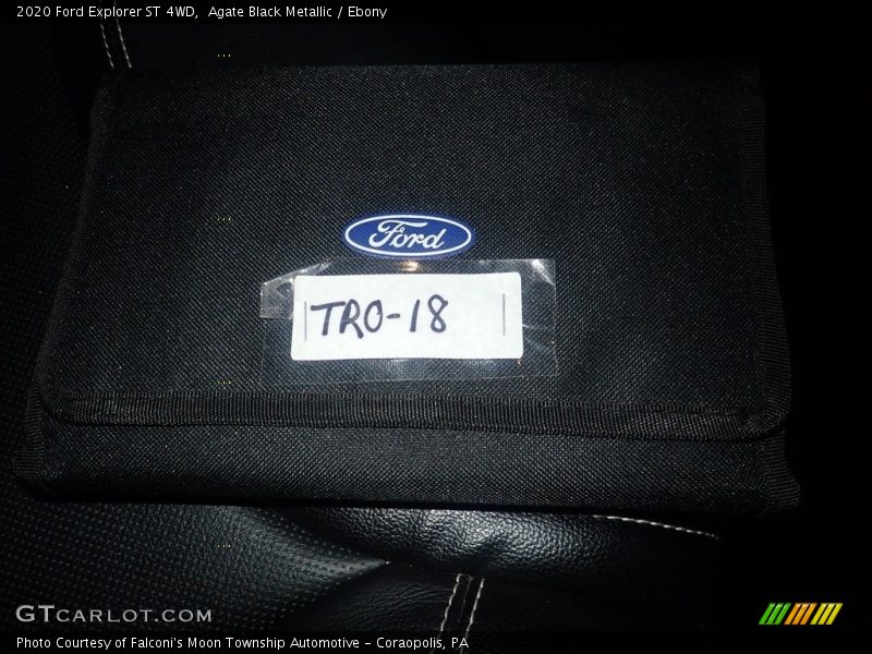 Agate Black Metallic / Ebony 2020 Ford Explorer ST 4WD