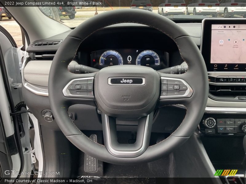 Bright White / Black 2022 Jeep Compass Limited 4x4
