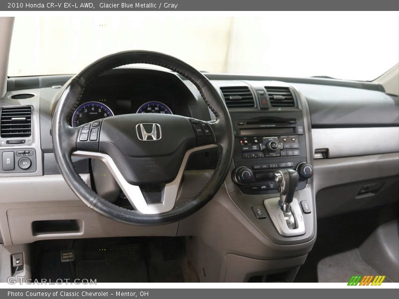 Glacier Blue Metallic / Gray 2010 Honda CR-V EX-L AWD