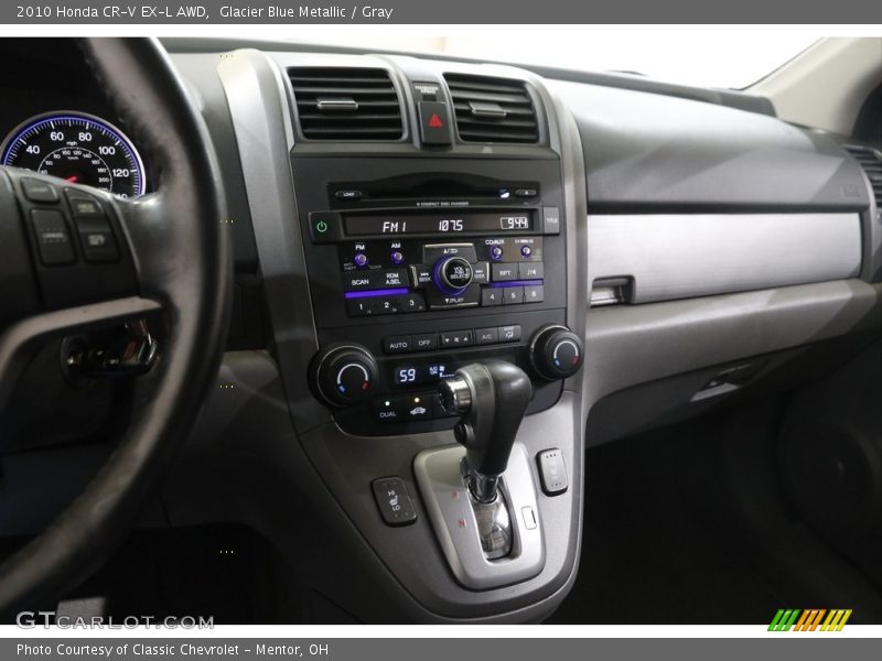 Glacier Blue Metallic / Gray 2010 Honda CR-V EX-L AWD