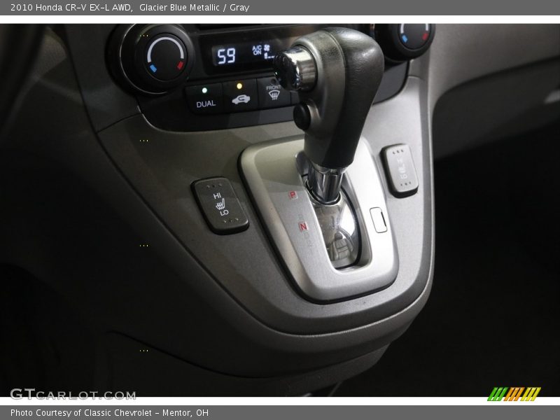 Glacier Blue Metallic / Gray 2010 Honda CR-V EX-L AWD