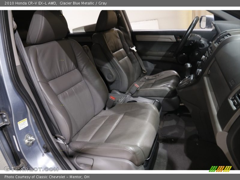 Glacier Blue Metallic / Gray 2010 Honda CR-V EX-L AWD