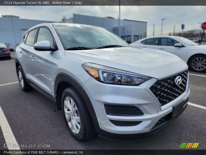 Molten Silver / Gray 2019 Hyundai Tucson SE AWD